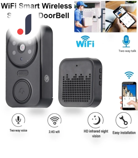 Wi-Fi Video Doorbell — Smart Home Security, JTKE