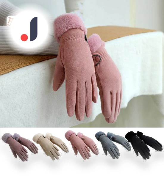 Women's Winter Knitted Riding Gloves with Touchscreen — Gloves, Snug Home