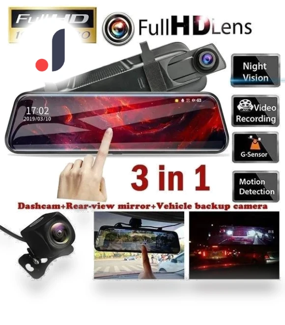10-inch IPS Full Touch Screen 1080P Dash Cam — Dashboard Cameras, MDH