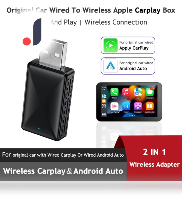 2-in-1 Wireless Carplay and Android Auto Adapter — Car Accessories & Gadgets, JOHO - CarGear