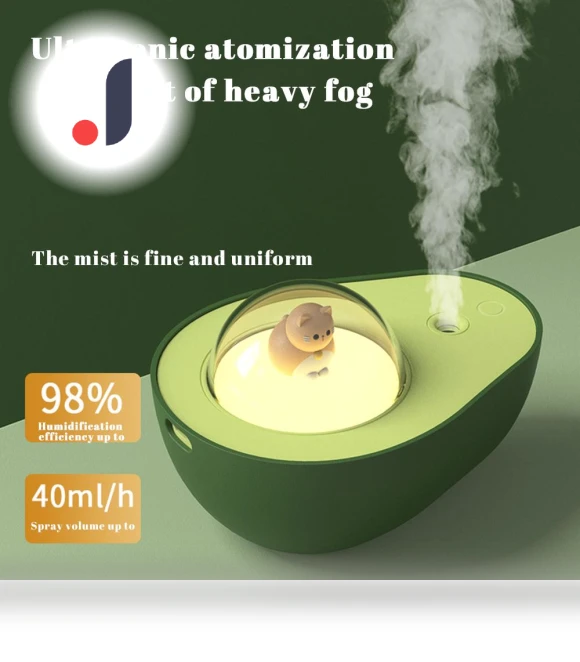 Avocado Night Light with USB Rechargeable Humidifier — Air Moisturizers, Essager Electronic
