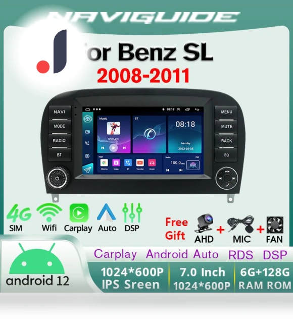 Car Radio with Carplay Android Auto — Stereo Receivers, NAVIGUIDE Car Life