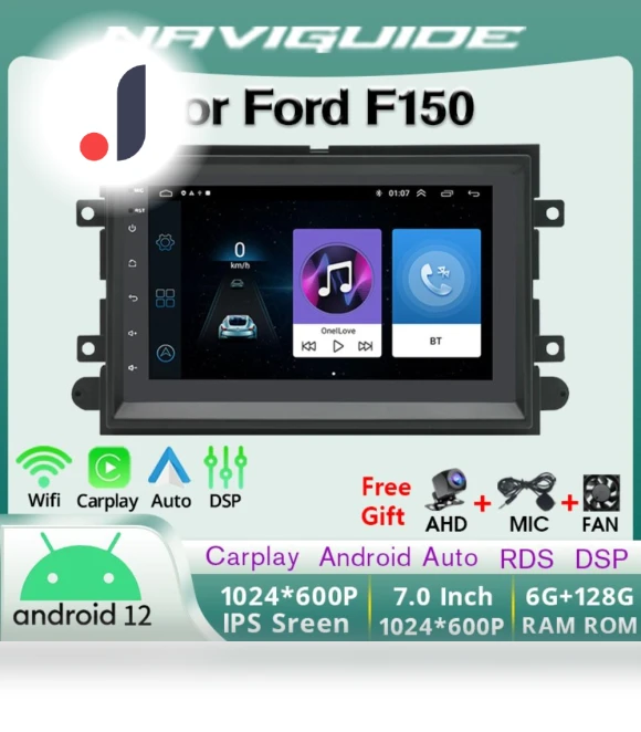 Car Radio with Wireless Carplay Android Auto — Stereo Receivers, NAVIGUIDE Car Life