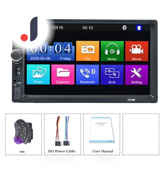 2 Din Car Radio with Touchscreen — Car Installation Essentials, HOME-Auto-001