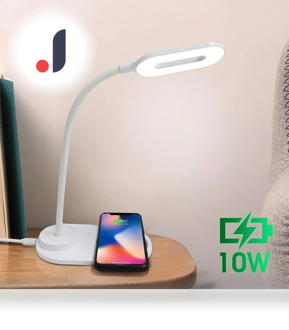 360° Adjustable LED Desk Lamp with Wireless Charging — Study & Desk Lighting, Build My Home