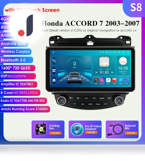 AI Voice Android Car Radio with GPS Navigation — Navigation & GPS Accessories, Hizpo