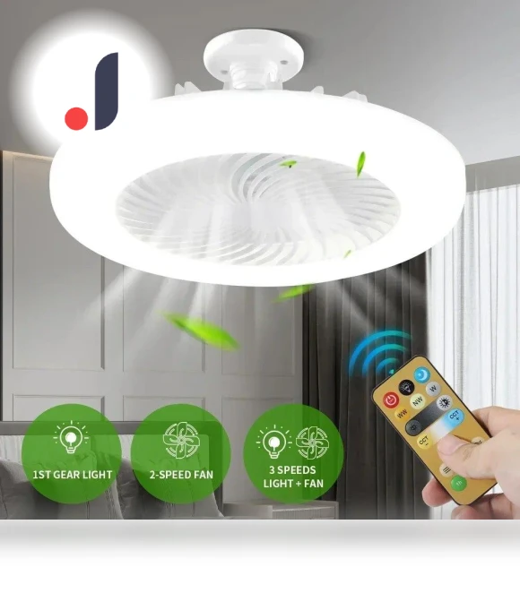 Ceiling Fan with LED Light and Remote Control — Ceiling Fans, Factory Discount Outlet