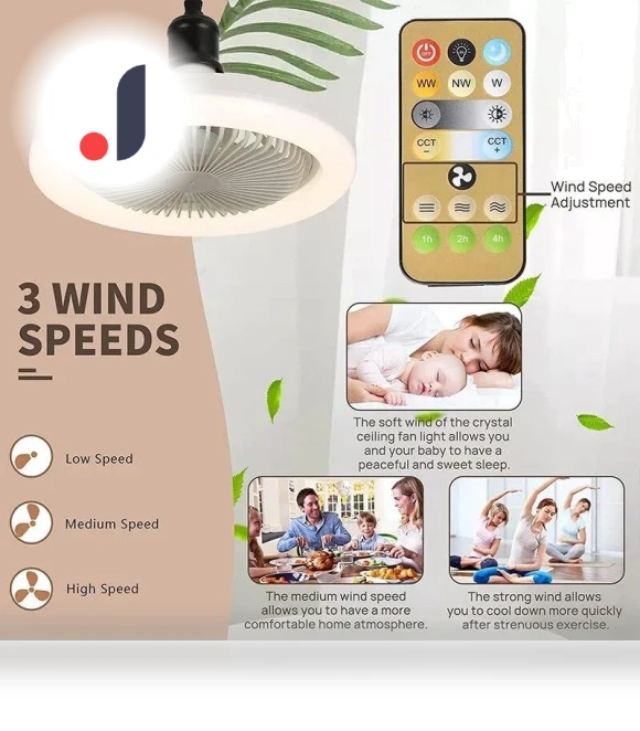 Ceiling Fan with LED Light — Ceiling Fan Lighting Solutions, TOP MALL-004