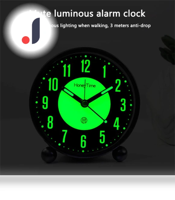 Simple Metal Round 4-Inch Glowing Alarm Clock — Clocks, BABY YOU