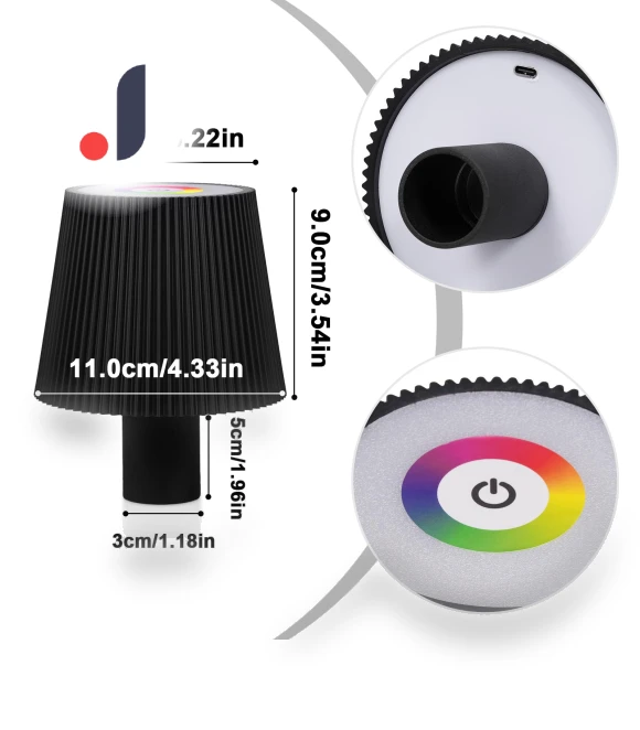 Touch Control RGB + CCT Bottle Lamp — Lighting, TOMTOP JMS