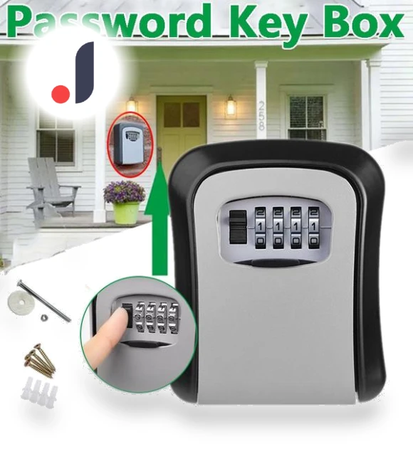 Wall Mount Smart Safe with Password, Plastic Lock for Key Storage, Weatherproof 4-Digit Combination Key, Secure Password... — Lock Boxes, Refreshing Home