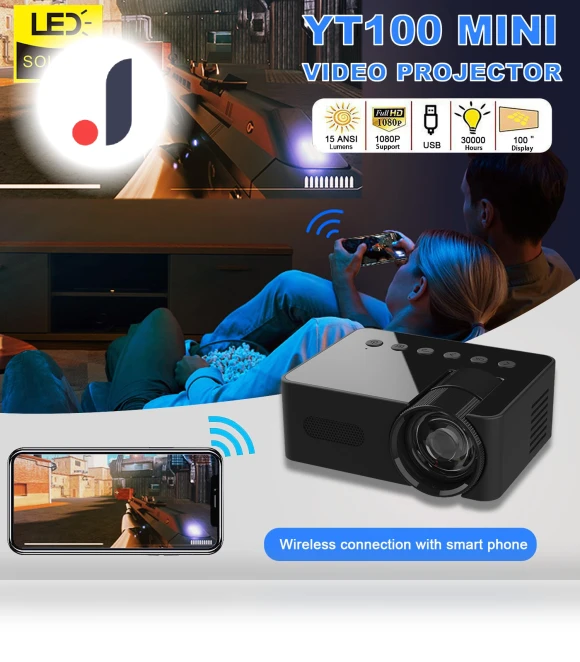Wi-Fi Smart Mini Projector — Home Theater Projectors, YJMP