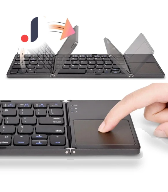 Wireless Foldable Bluetooth Keyboard with Touchpad — Keyboards, Rizy