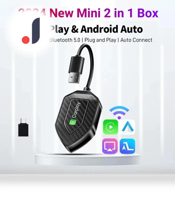 2-in-1 Wireless CarPlay Android Auto Adapter — Car Accessories & Gadgets, World Auto Parts