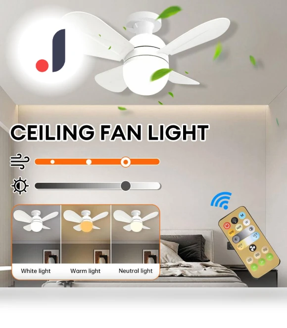 50W Ceiling Fan with E27 LED Light — Ceiling Fans, Homedepot