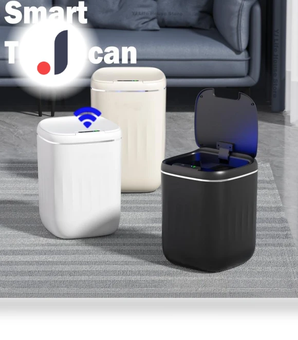 Automatic Sensor Trash Can — Waste Baskets, Homedepot