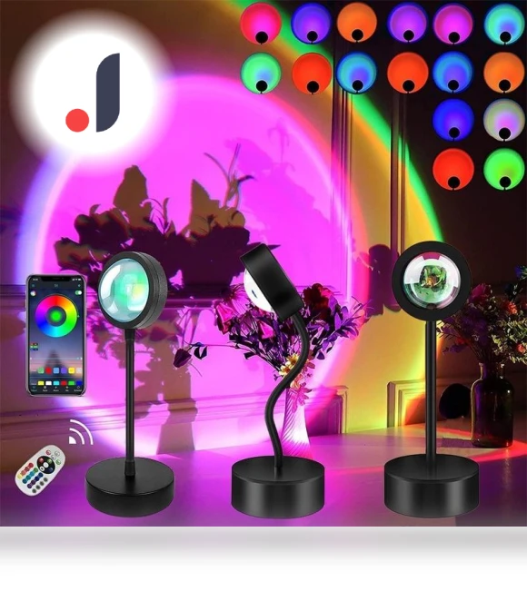 Smart Bluetooth Sunset Projection Lamp — Outdoor Light Projectors, Refreshing Home