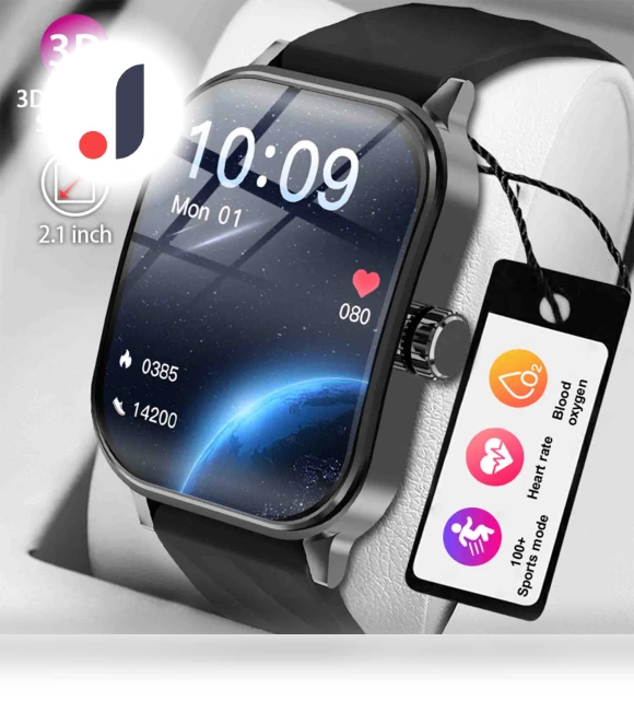 Smart Watch with 2.1” 3D Curved Screen — Smartwatches, LIGE