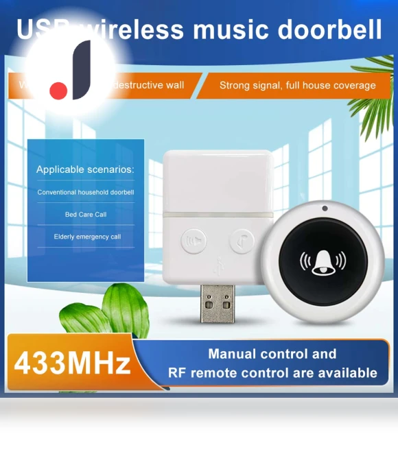 Smart Wireless Doorbell with Remote Control — Kits, Factory Discount Outlet