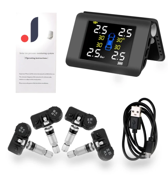 Solar-Powered Car Tire Pressure Monitoring System — TPMS Sensor Replacements, HOME-Auto-001