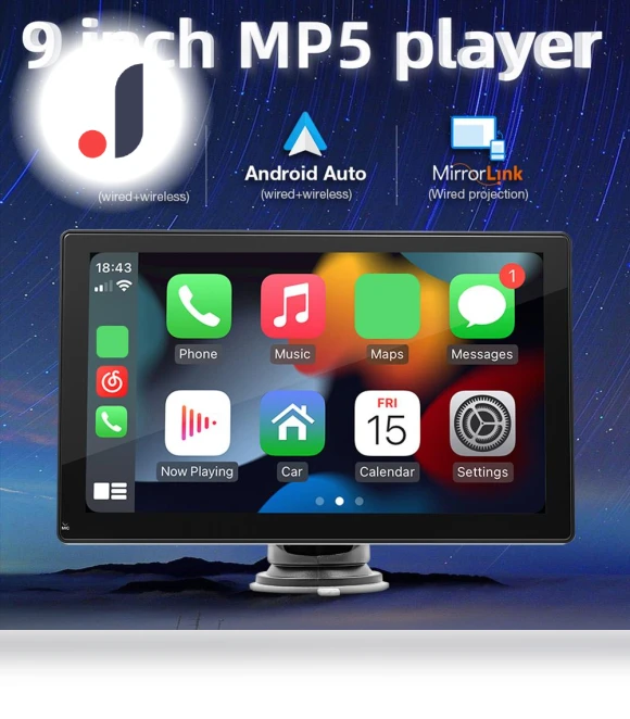 9-inch Universal Wireless Carplay Android Auto Car Radio — Stereo Receivers, Homedepot