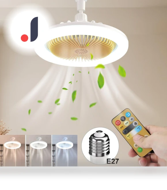 Ceiling Fan with E27 Socket and LED Light — Ceiling Fan Lighting Solutions, Comfort Homeware