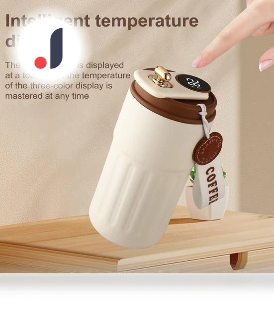 Coffee Thermocup with Temperature Display — Beverage Warmers, Practical Household