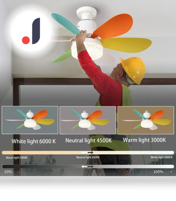 LED Ceiling Fan with Detachable Fan and Smart Remote — Ceiling Fan Lighting Solutions, Super Dream Home