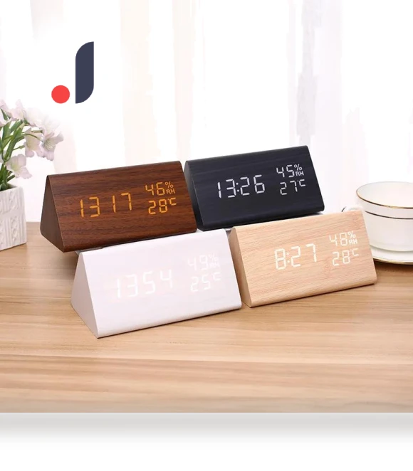 LED Digital Wooden Alarm Clock — Clocks, Wrigleys