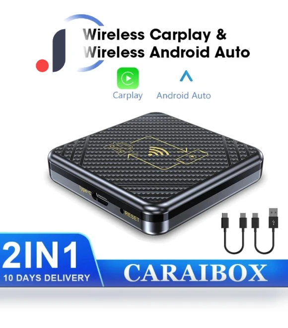 Mini 2 in 1 Ai Box Wired Wireless CarPlay and Android Auto Adapter — Car Accessories & Gadgets, Auto Launcher