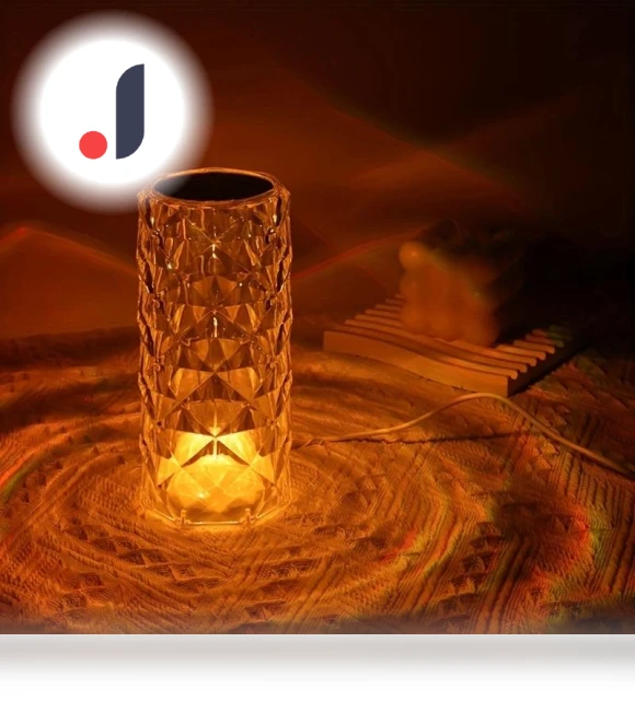 Mini Colorful Touch Crystal Atmosphere USB Bedside Lamp — Lamps & Shades, GYROBALL