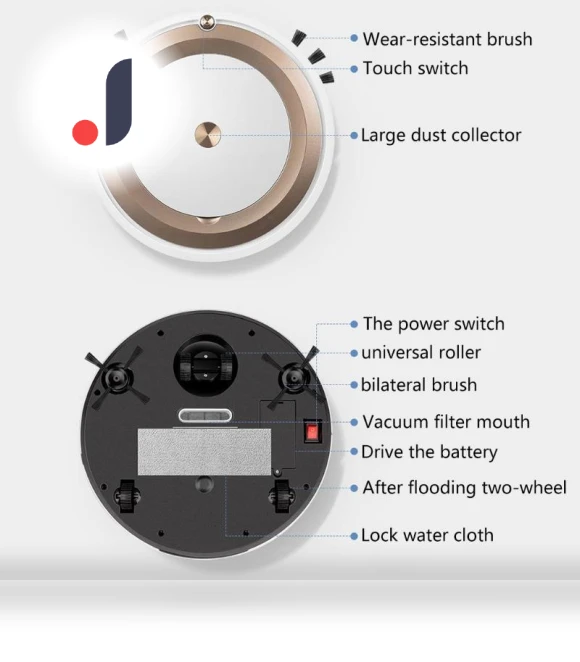Mini Wireless Automatic Robotic Vacuum Cleaner — Smart Cleaning Robots, Intelligent Living Hall