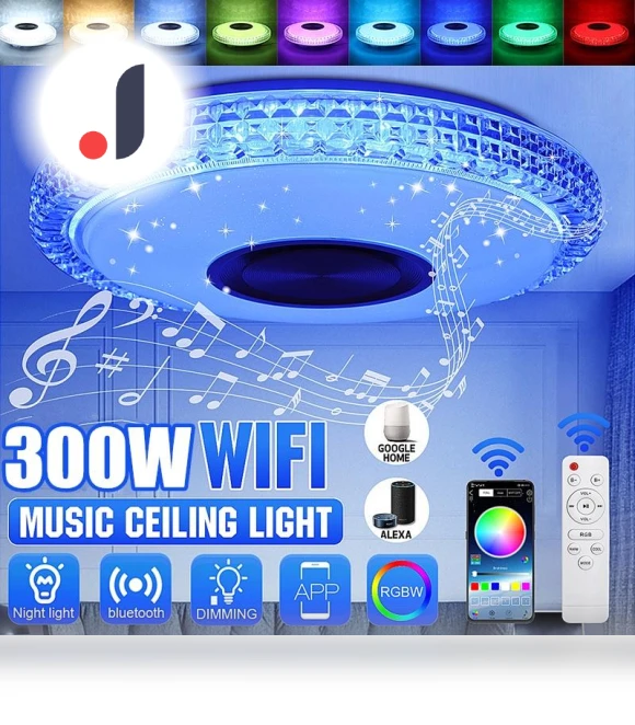 Modern RGB LED Ceiling Light — Overhead Lighting, Crown Global