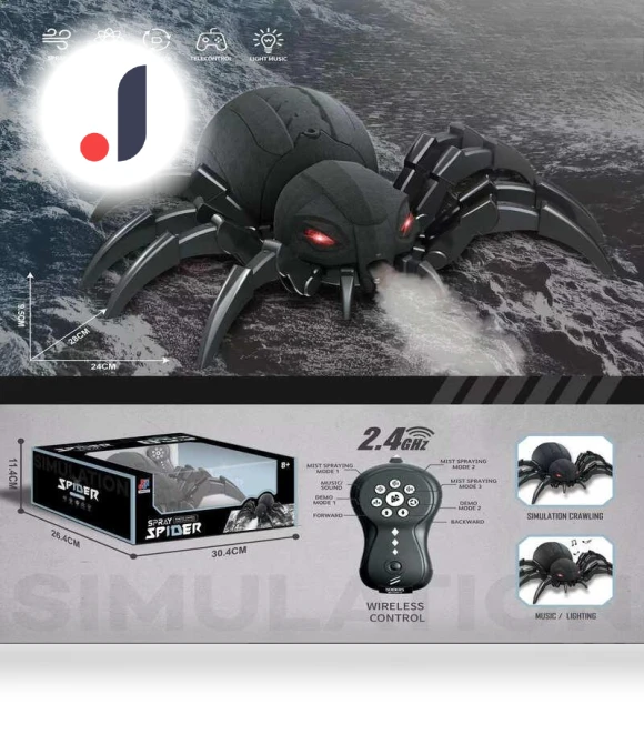 RC Spider Robot with Remote Control — Interactive Figures & Robots, LYZRC