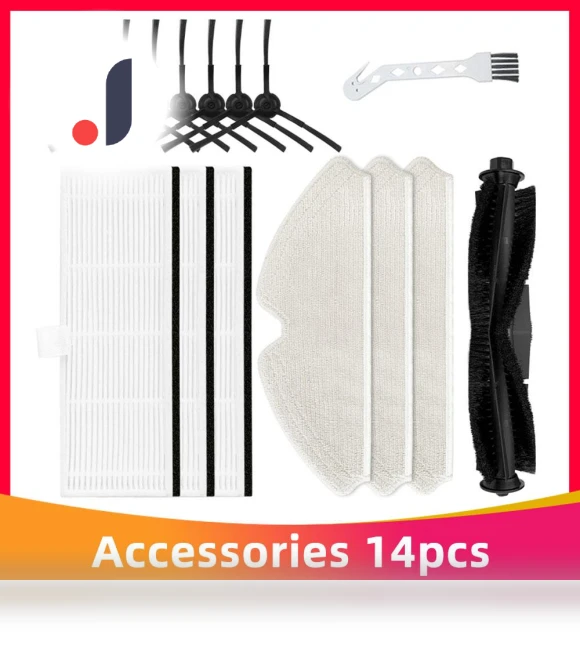 Replacement Main Roller Brush, Side Brush, HEPA Filter, Mop Cloth Accessories — Parts & Accessories, Lntelligent Living Hall