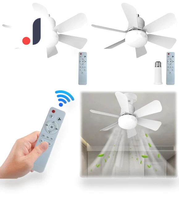 Silent Ceiling Fan with Light and Remote Control — Ceiling Fans, HY Life House