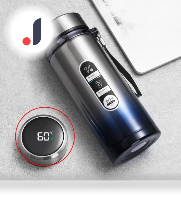 Smart LED Display Temperature Thermos Bottle — Travel Drinkware, DHSM