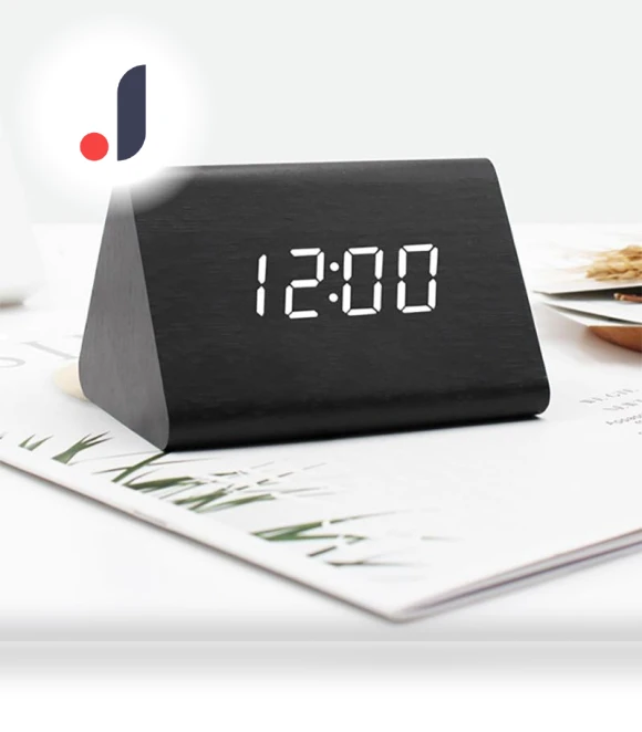 Smart LED Wooden Alarm Clock — Clocks, Homedepot