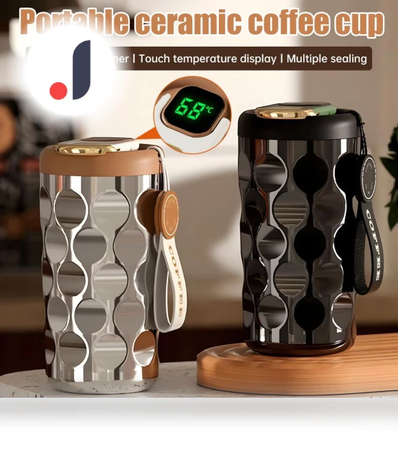 Smart Thermos Bottle with Digital LED Temperature Display — Beverage Warmers, Refreshing Home