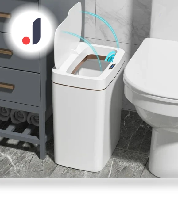 Smart Trash Can for Bathroom with Automatic Bagging — Kitchen Cans, Serene Homes