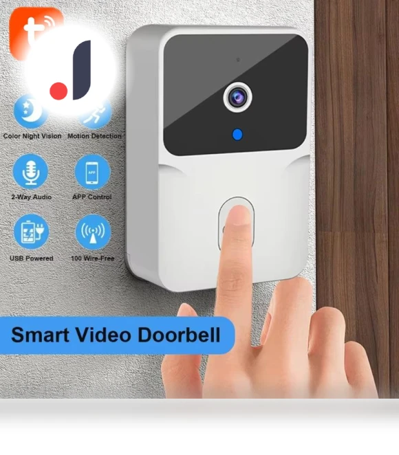 Smart WiFi Doorbell with Wireless Camera — Smart Home Security, YJMP