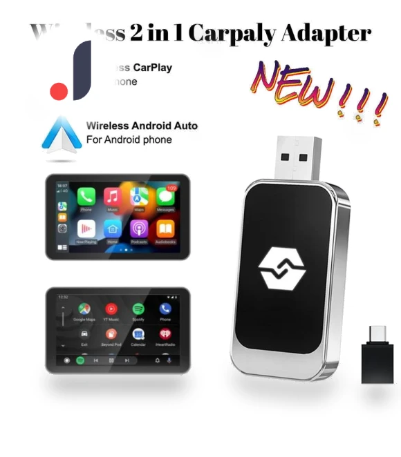 Wireless CarPlay 2-in-1 Android Auto Adapter — Stereo Receivers, 888 Auto Parts Town