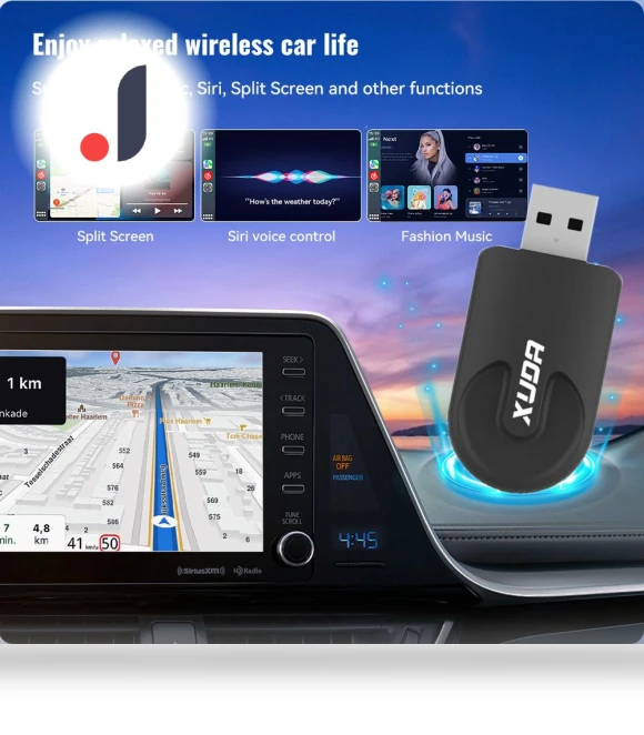 2 in 1 Wireless Carplay and Android Auto Adapter Smart Key — Navigation & GPS Accessories, RuJia Home Decor
