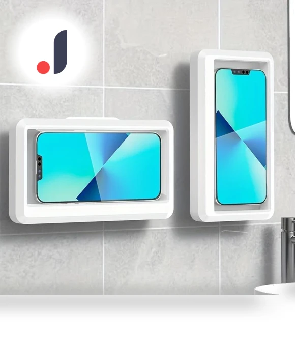 360-Degree Rotating Shower Phone Holder — Shower Caddies, Yoghurt