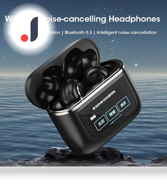 ANC Wireless Headphones with LED Display — In-Ear Headphones, NIYE