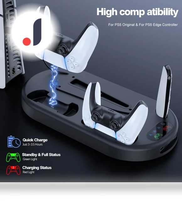 Cooling Station with Dual Controller Charging and Headset Holder — Accessories, Homedepot
