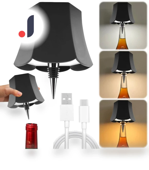 LED Bottle Lamp with USB Rechargeable Touch Control — Desk & Table Lighting, Luminaire Lighting Mall