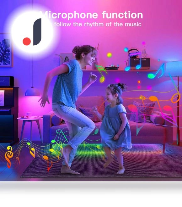 LED Controller with Microphone for Dynamic RGB Lighting — LED Strips, Good Household Items