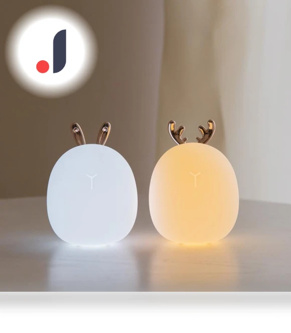 LED Silicone Night Light with Deer and Rabbit Design — Night Lights, Perphin Direct