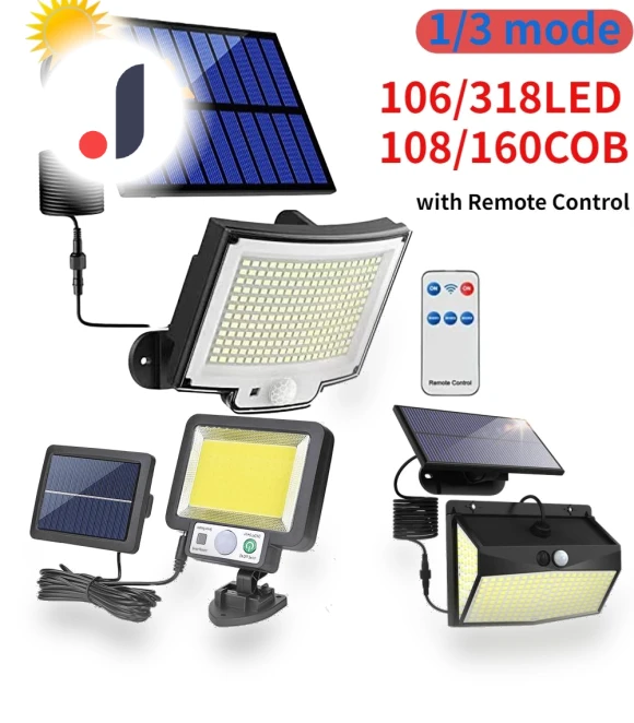 LED Solar Split Wall Lamp — Outdoor Security & Flood Lighting, Build My Home